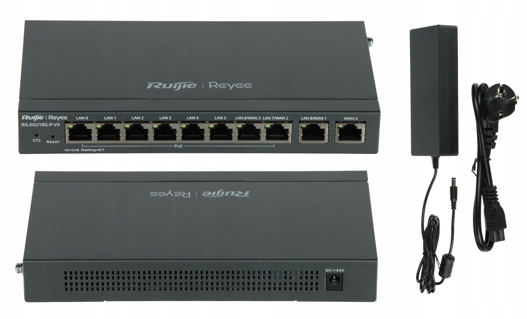 Router gigabitowy Ruijie Reyee RG-EG210G-P-V3 zarządzalny w chmurze PoE