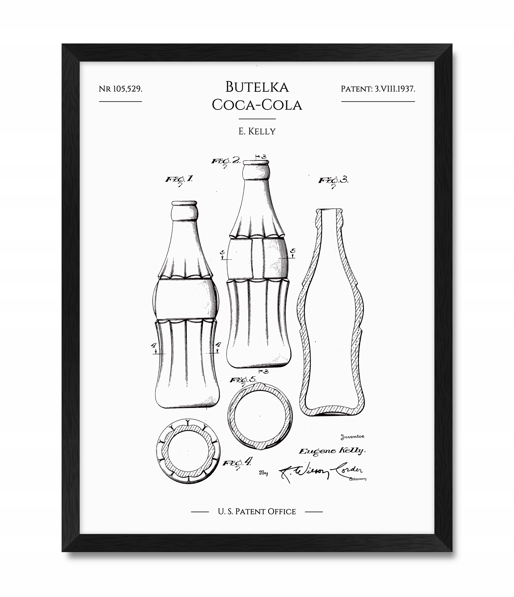 

Obraz plakat do kuchni butelka Coca Cola vintage