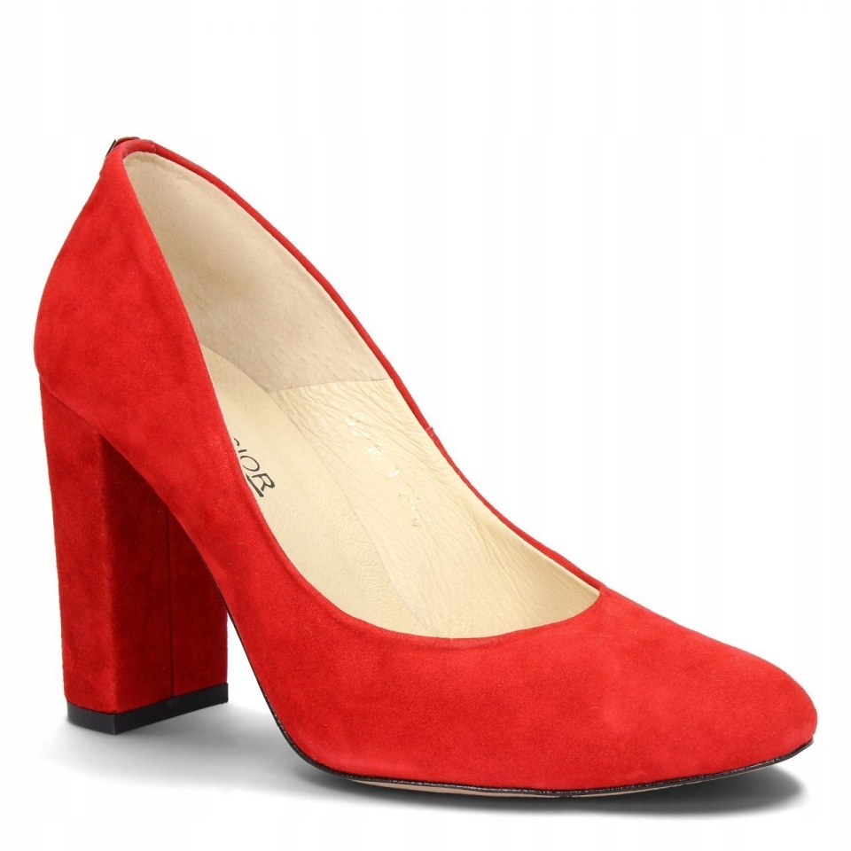 Neścior 012-C rosso semišové kožené lodičky vel. 38