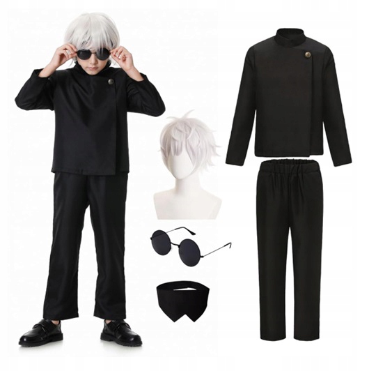 Dětský školní kostým Sator Changchupsem pro cosplay: černý 110 cm