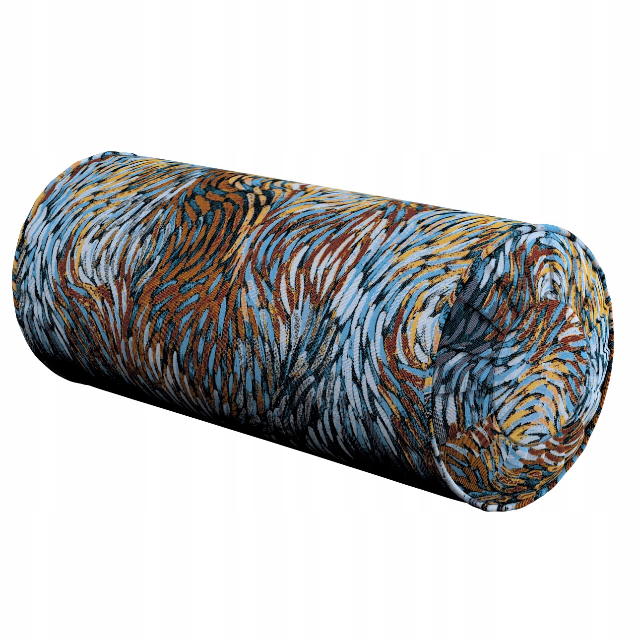 Polštář váleček s záložkami Ø20 x 50 cm modrý