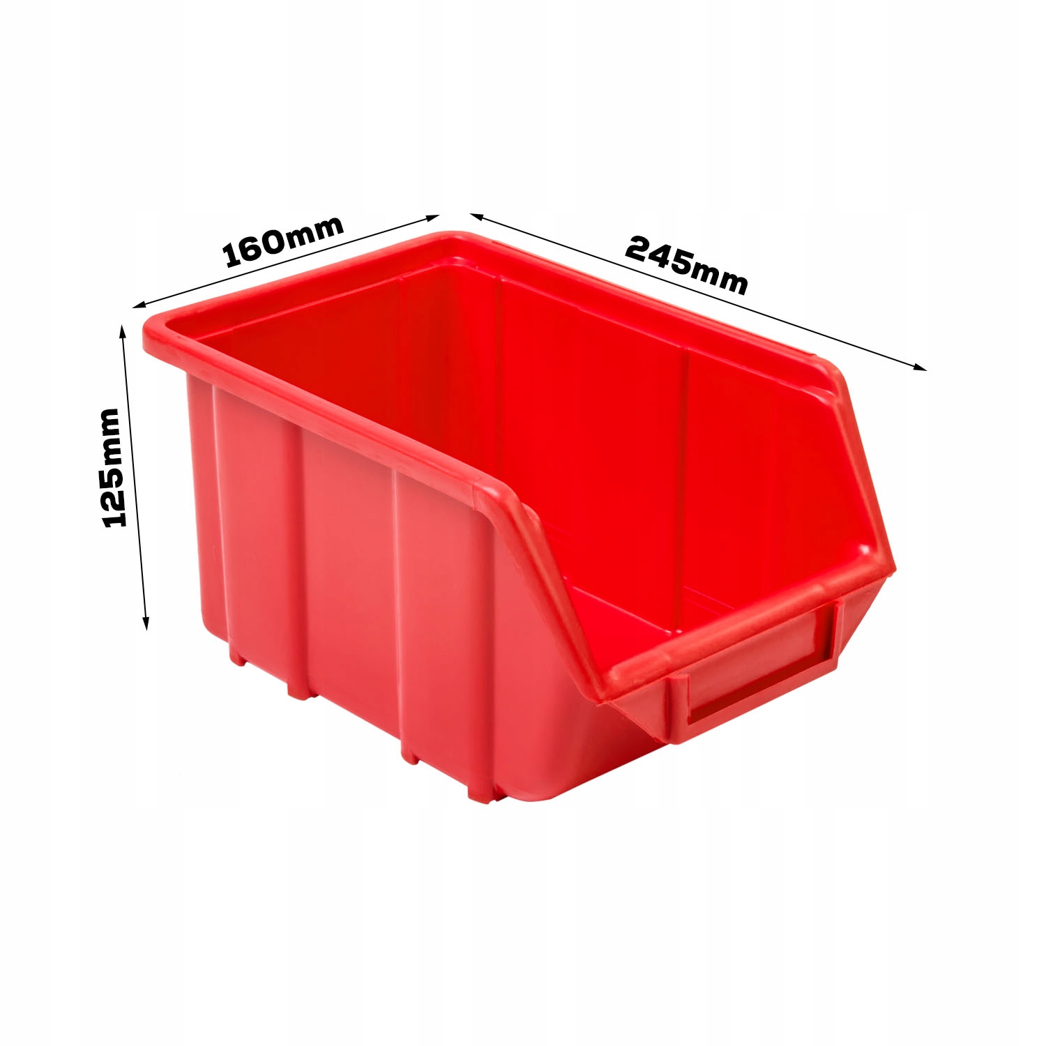 50x Pojemnik Kuweta Organizer Czerwony 245x160x126 Kod producenta 50 x PAT-ECOSRECZEPG001