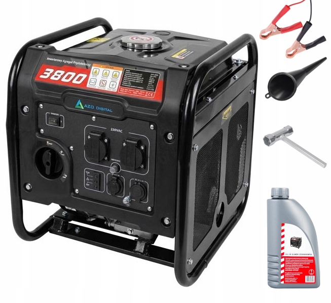Agregat Prądotwórczy Inwerterowy Generator 1 Fazowy Azo Digital 3500W +olej