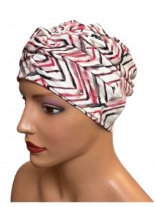 Marszczona czapka Sara Bek-405 turban z bawełny także po chemioterapii