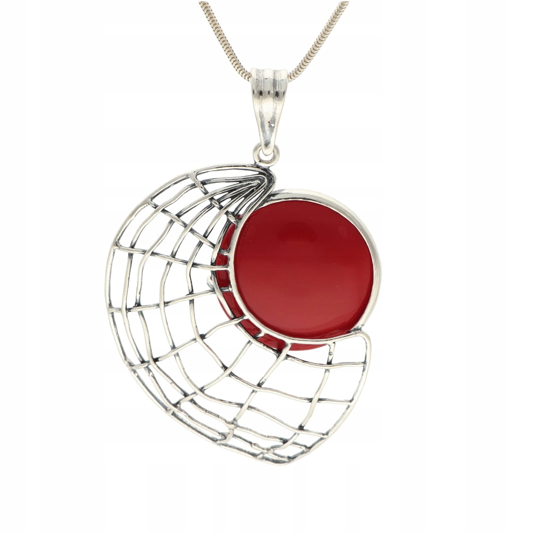 Efektní přívěsek s korálem stříbro