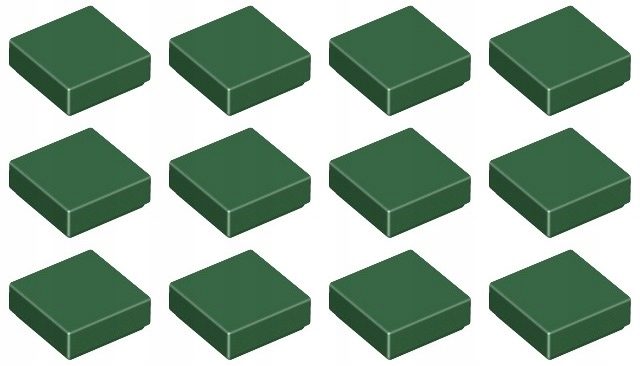 

Lego 3070b 1x1 Tile zielona ciemna Nowa (3g 12 szt