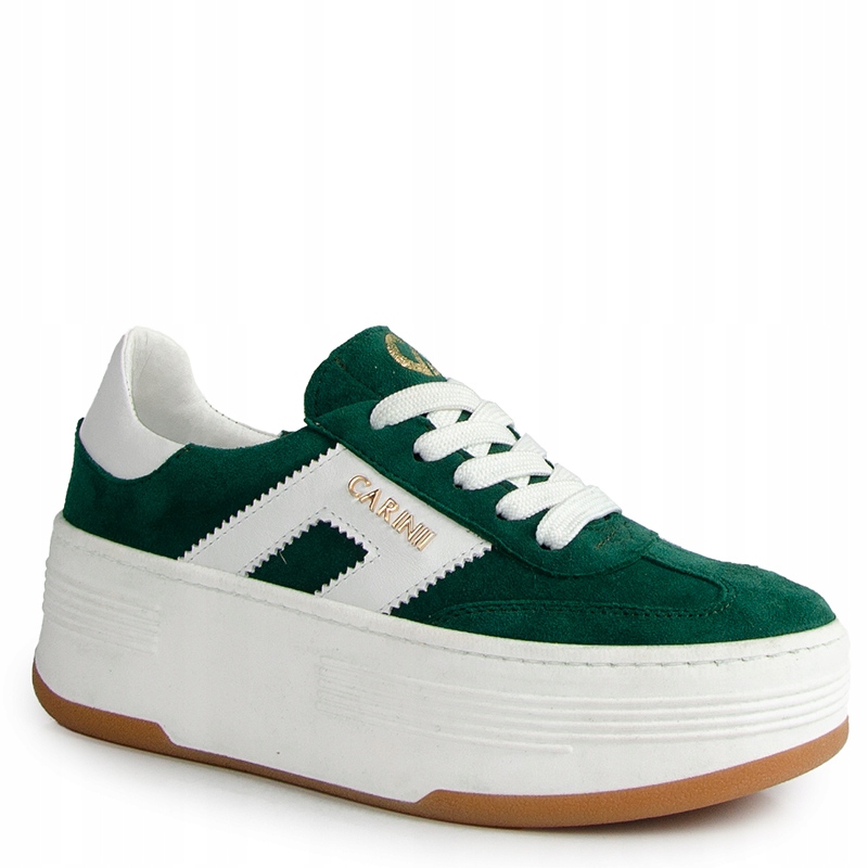Carinii B9992 Zelené Kožené Tenisky 40