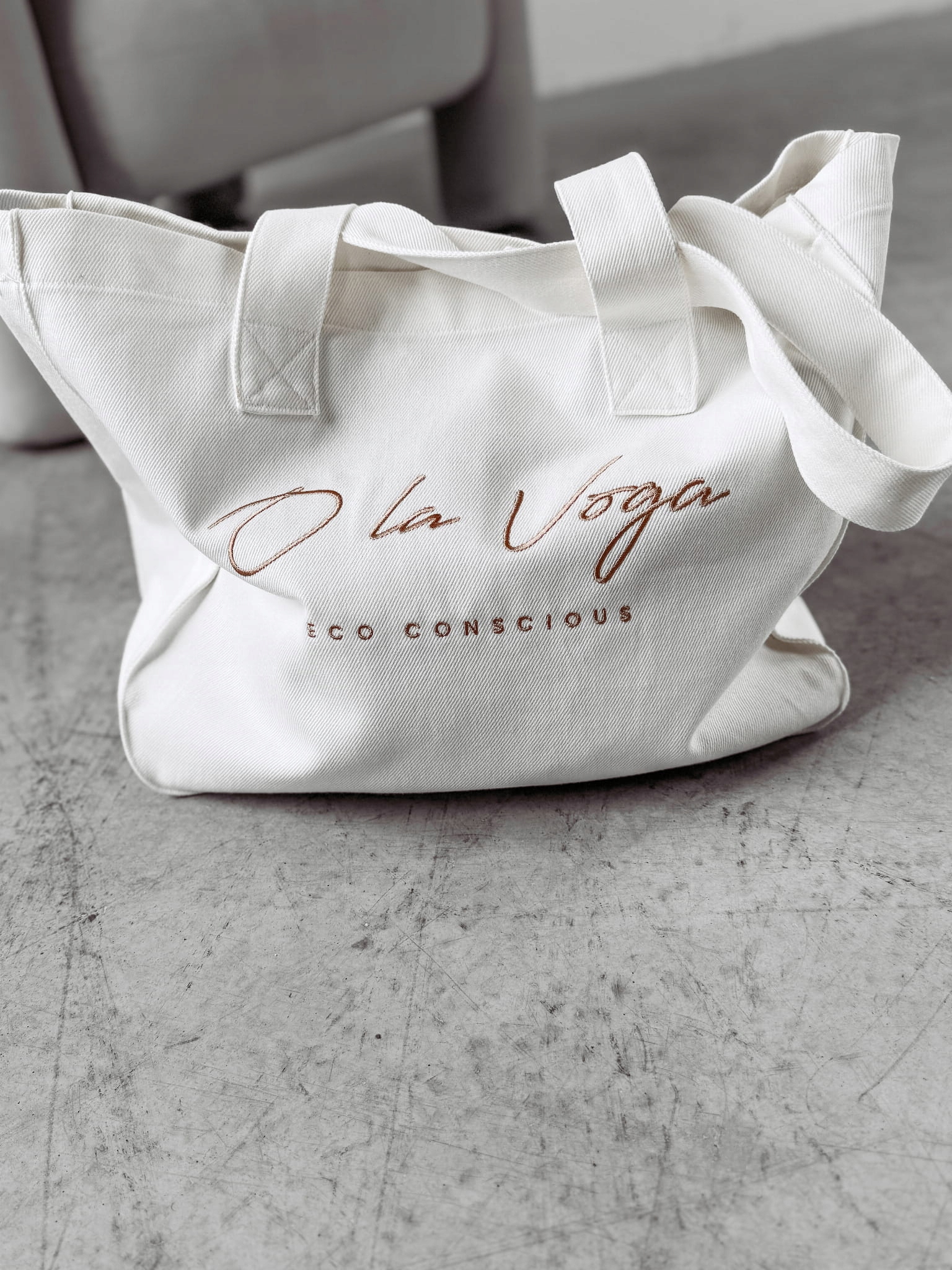 Olavoga Torebka Damska Bawełniana Biała Eco Conscious O La Voga Ecru