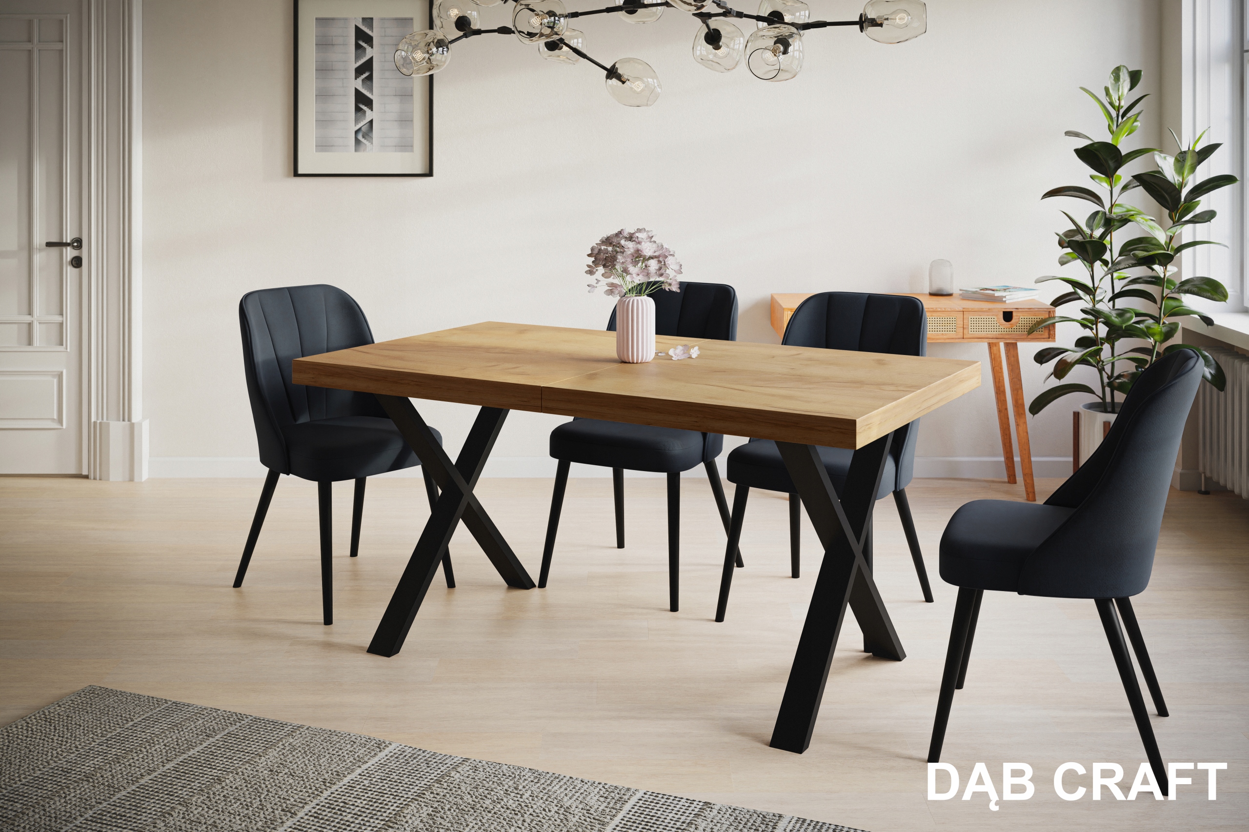 Stół rozkładany 160/260 LOFT metalowe nogi X EAN (GTIN) 5904610873281