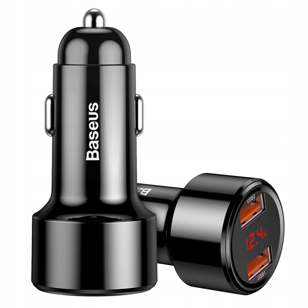 

Baseus Led Ładowarka Samochodowa 2x Usb Qc 4+ 45W