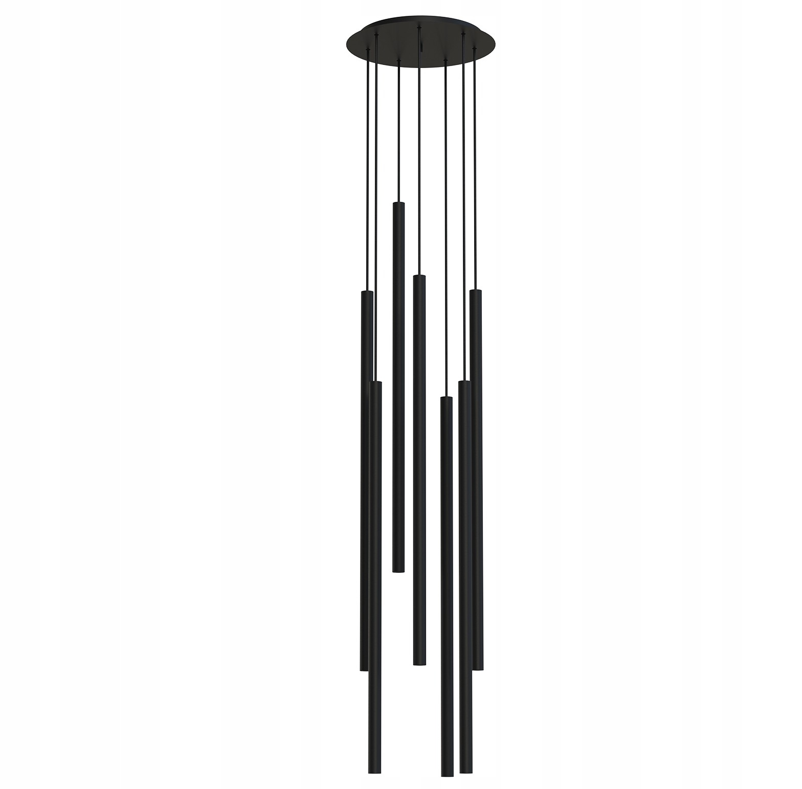 Lampa sufitowa wisząca czarna do salonu kuchni sypialni Laser VII