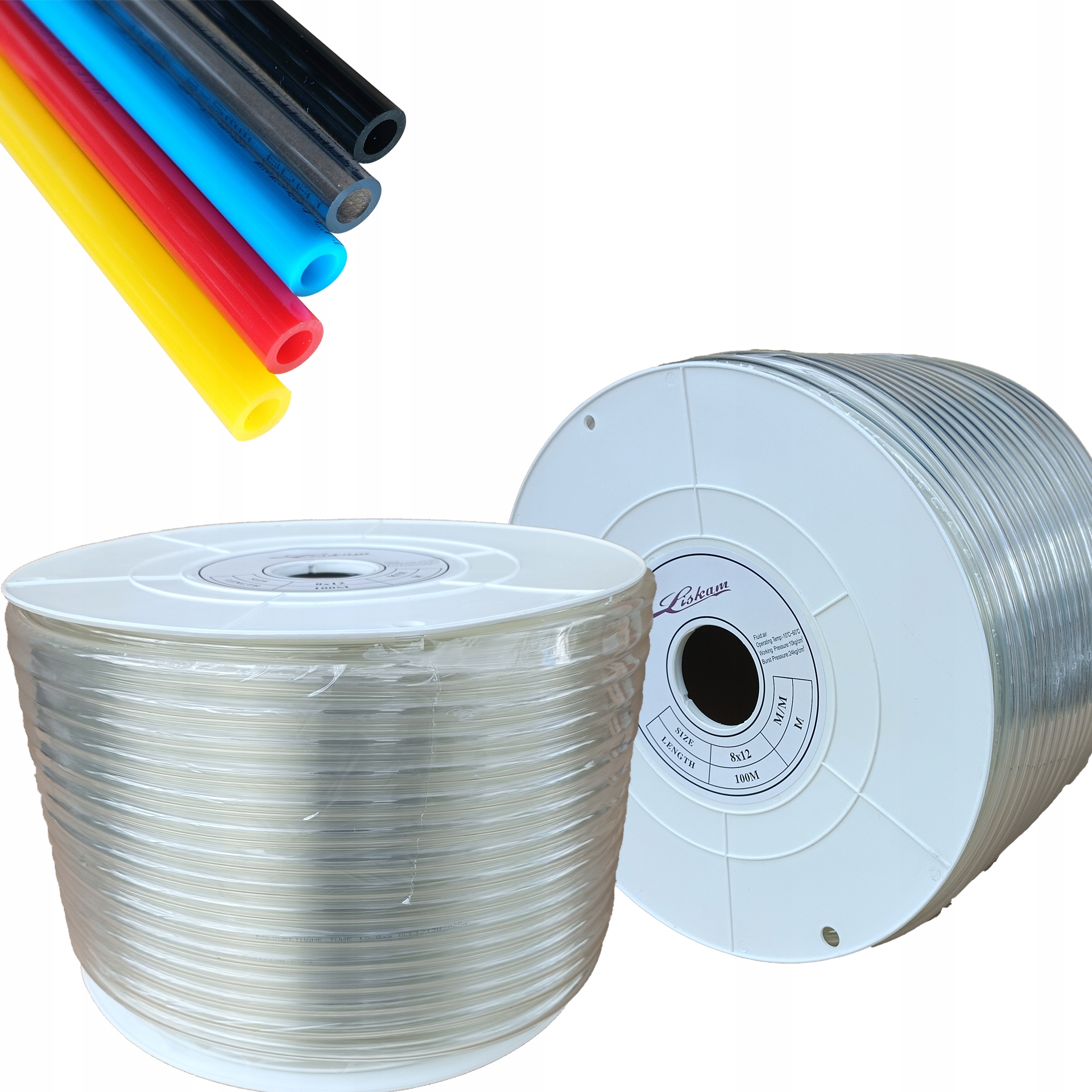 Polyuretan Pneumatická Pu hadice Tekalan 12x8 mm Průhledný 50 M