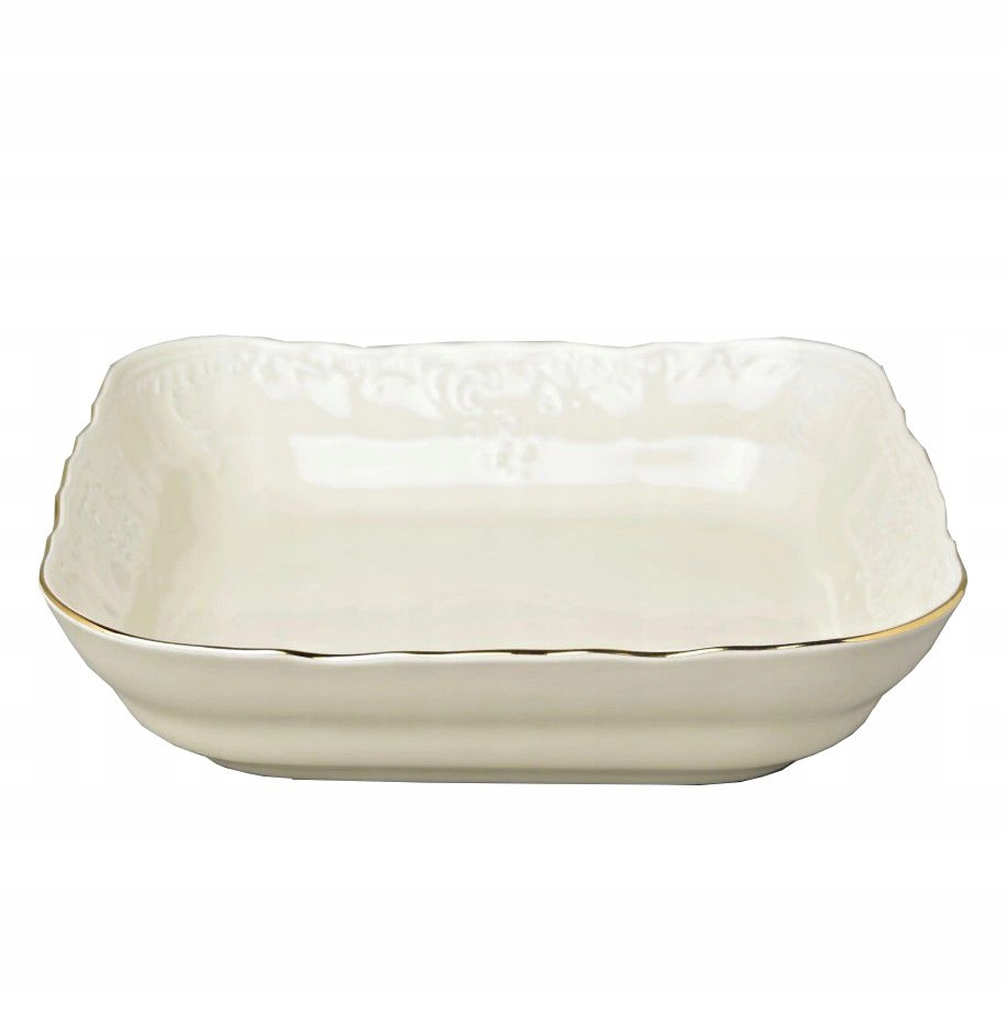 Bernadotte Ivory Gold Salátová Mísa Čtvercová 25 CM