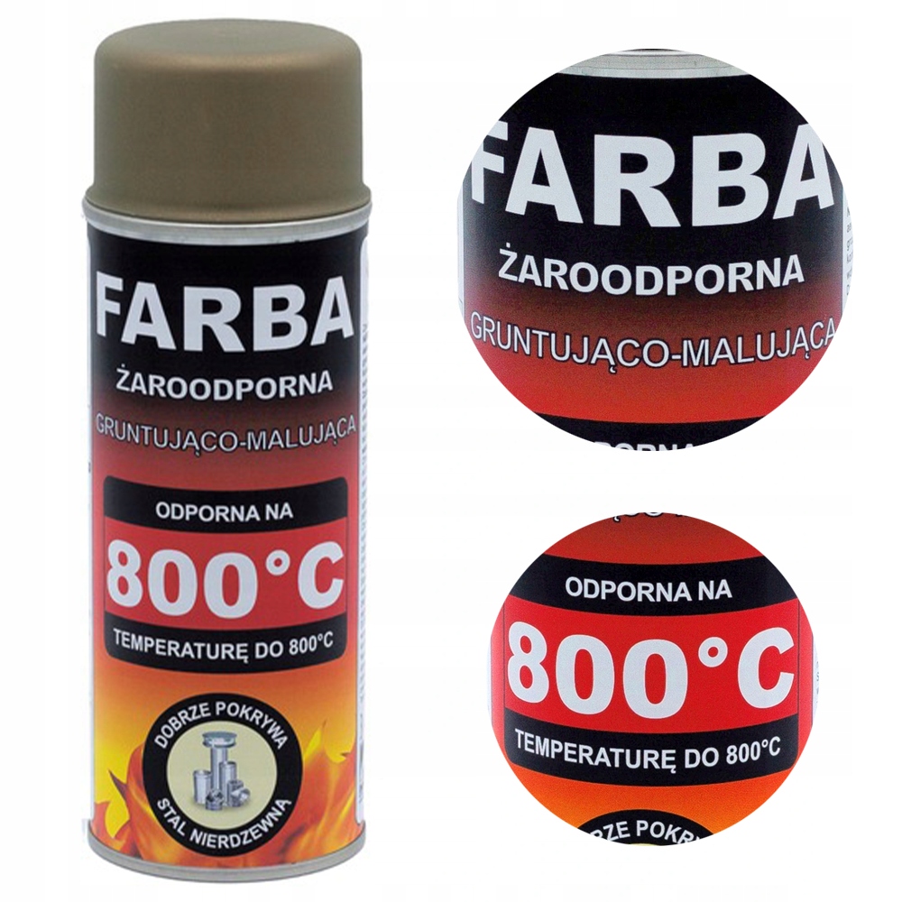 

Farba spray żaroodporny 400 ml Hansa Brąz 800°C