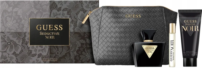 Guess Seductive Noir Woman Edt 75ML+ balsam 100ml EDT15ml kosmetyczka