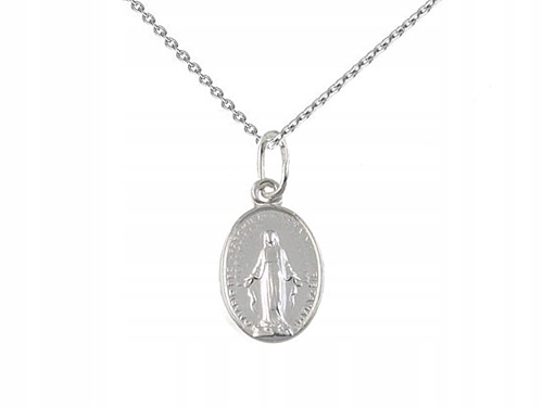 CUDOWNY MEDALIK ŁAŃCUSZEK KOMUNIA CHRZEST SREBRO Marka Inna marka