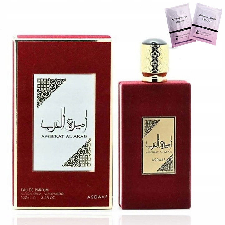 DÁMSKY PARFUM ASDAAF AMEERAT AL ARAB KRÁSNY ODOLNÝ + 2 VZORKY PARFUMOV