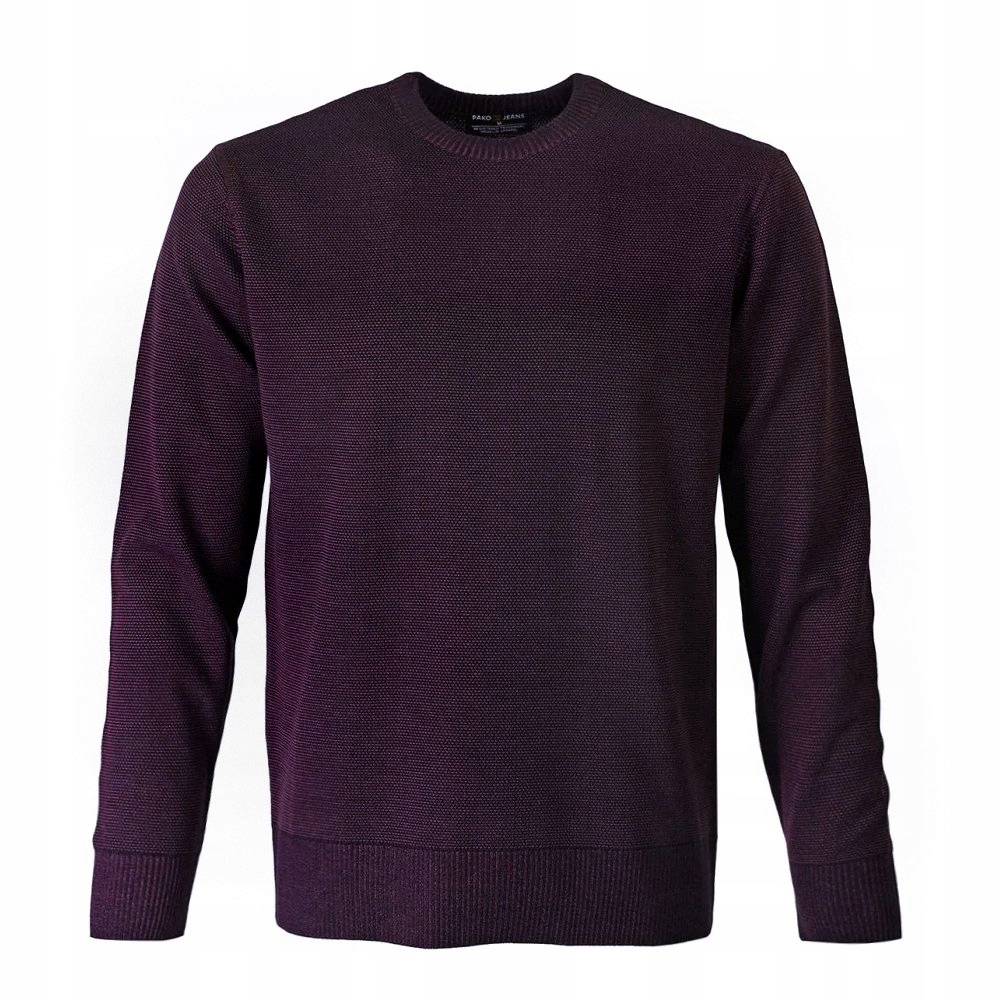 Pánský svetr Pako Jeans vlněný švestkový melír M