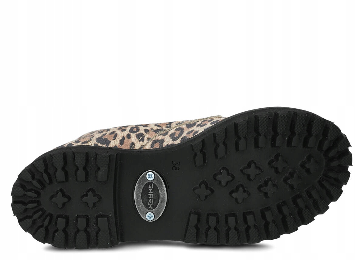 SHARK NAGABA 8H BEŻ LAMPART - POLSKIE, ULTRA LEKKIE, SKÓRZANE GLANY DAMSKIE Marka Nagaba