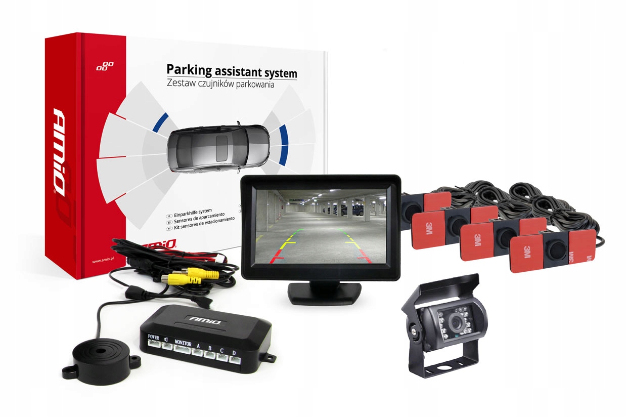 Parkovacie senzory do auta 4x Ir kamera 4,3'' TFT01 HD-501-IR