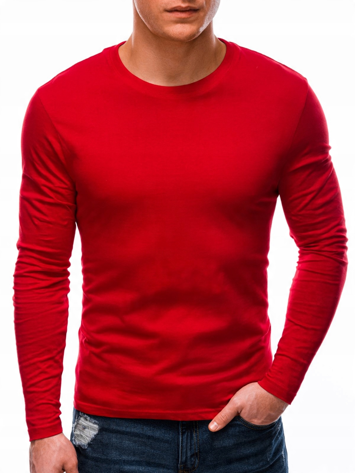 

Longsleeve męski basic bawełna 59L czerwony XXL