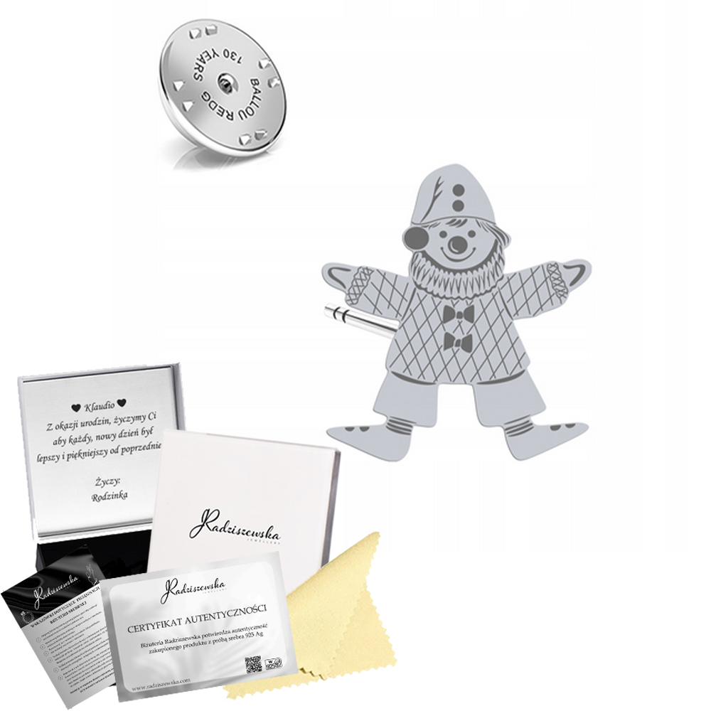 Vložka Stříbrný overal Pin Dárek pro učitele Šperky Stříbro 925