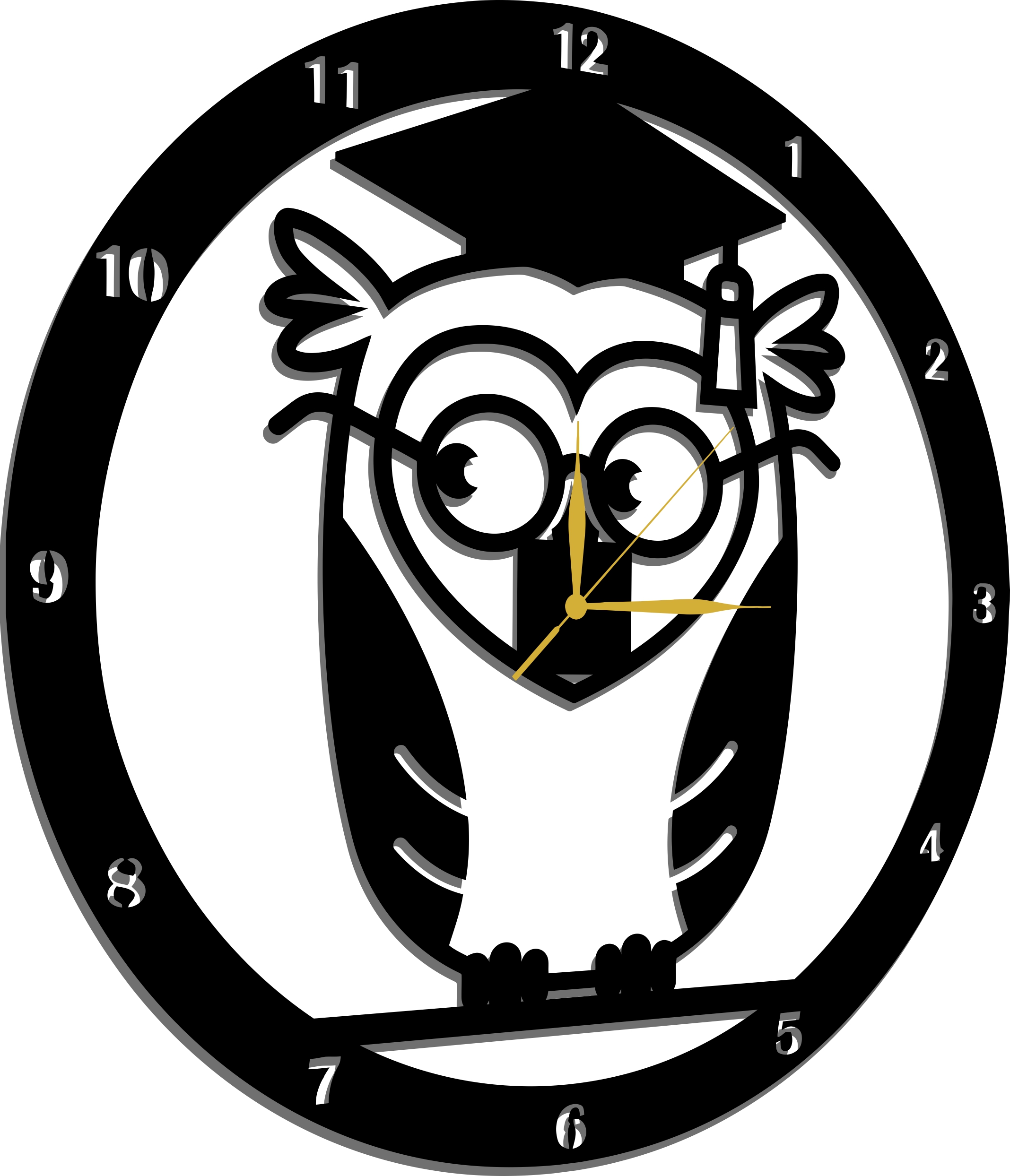 Hodiny Pro Učitele Den Učitelů Dárek 60 CM 3D