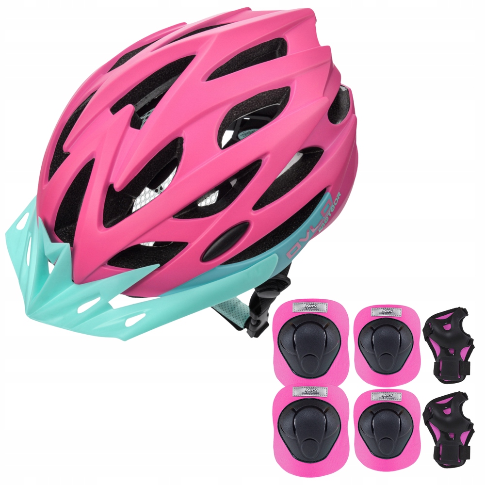 Regulovatelná přilba na kolečkové brusle Koloběžku Skateboard 52-56 cm chrániče M