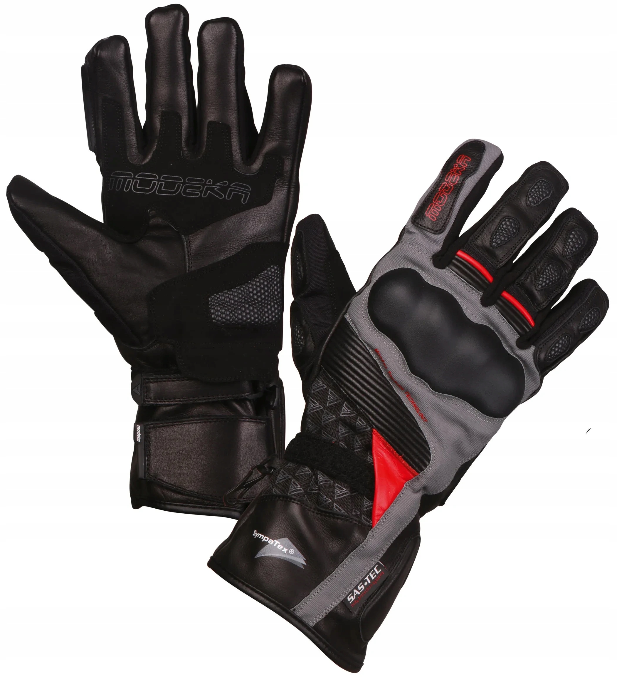 Modeka Panamericana Black Anthracite Motocyklové Turistické Rukavice