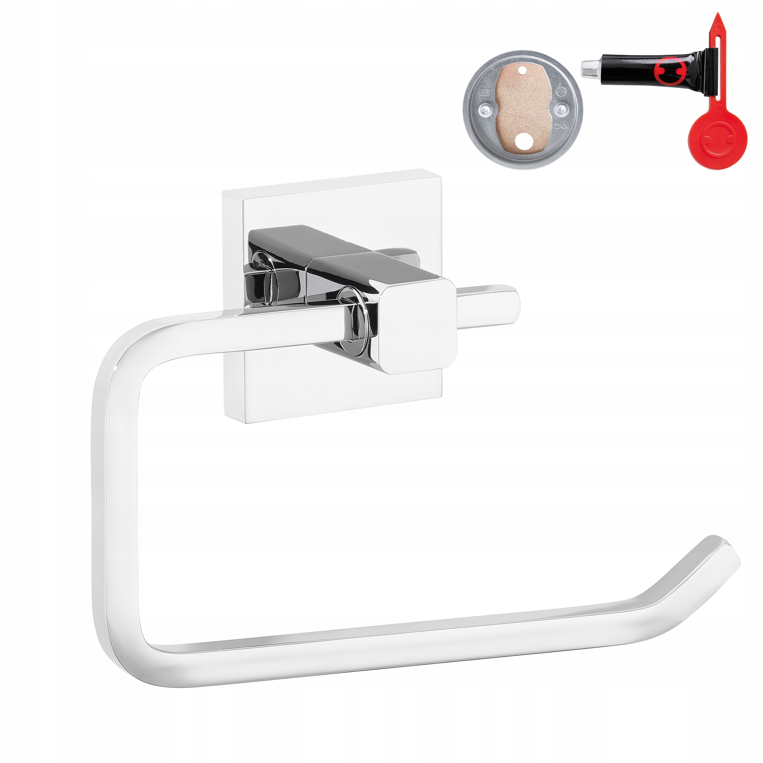 Uchwyt na papier toaletowy BEZ WIERCENIA tesa