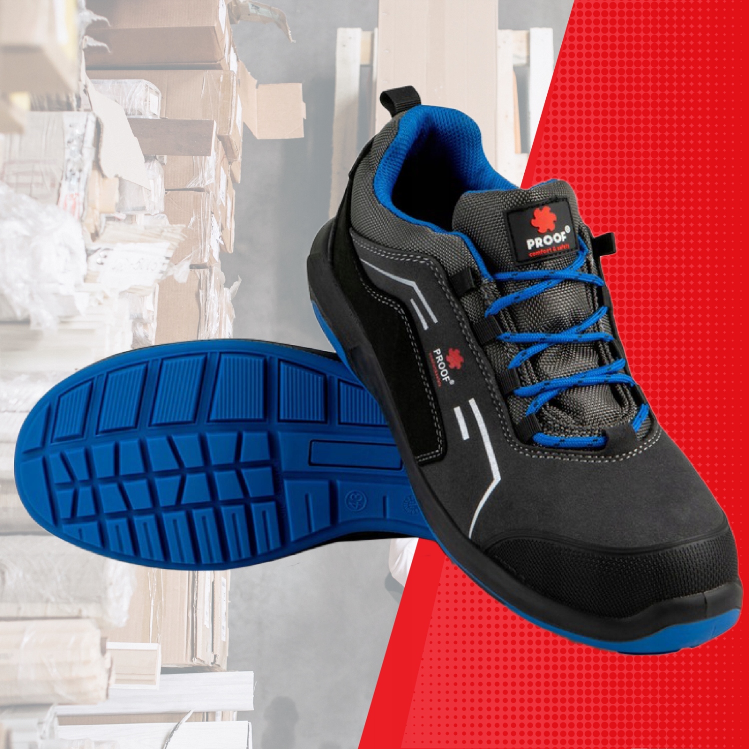 BUTY ROBOCZE OCHRONNE PÓŁBUTY LEKKIE S3 SRC PROOF KAPS7 ROZ. 37 + WKŁADKA Płeć unisex