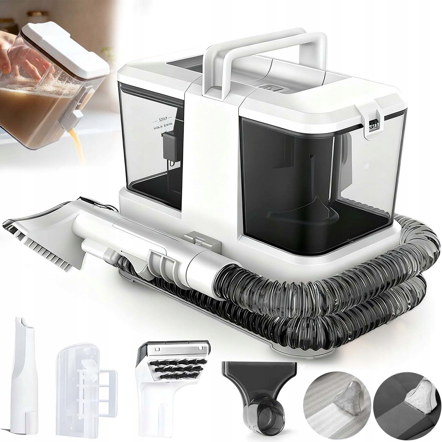 Odkurzacz Maszyna Do Czyszczenia Tkanin Czyszczenie Dywanów 400W 0,8L 0,5L