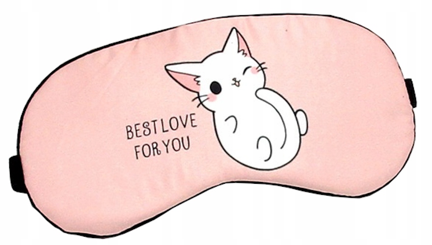 OPASKA NA OCZY DO SPANIA MASKA SATYNA KOT KOTEK