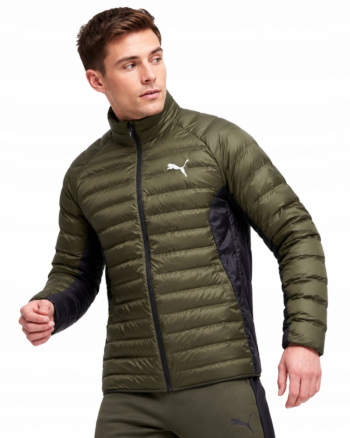 Pánska prechodná páperová bunda Puma 849356 70 Primaloft zelená 2XL