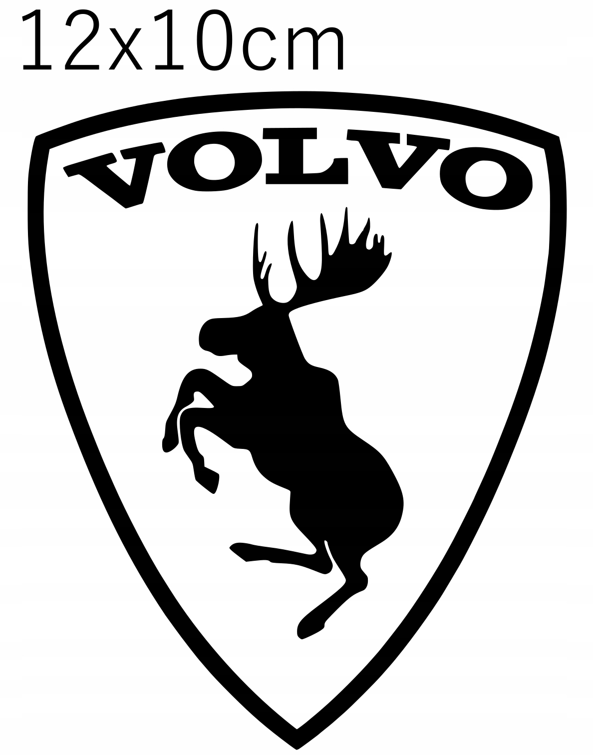 

Naklejka na samochód Volvo Łoś 12x10cm