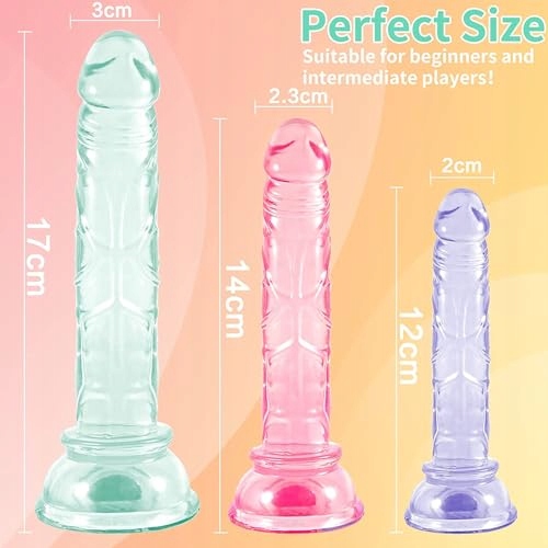 YUZHO Zestaw Dildo Analne 3 Kolory: Zielony, Czerwony, Fioletowy — miniatura 2