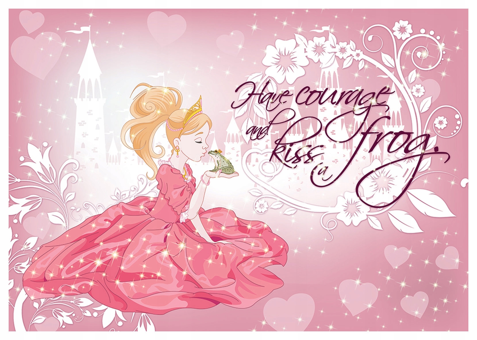 Fototapeta Žába a odvaha Polibek pro děti Jasné pozadí 300x210 lepidlo