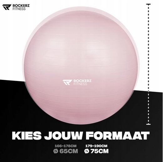 PIŁKA DO ĆWICZEŃ GIMNASTYCZNA REHABILITACYJNA FITNESS POMPKA 75CM ROCKERZ EAN (GTIN) 8720938159107