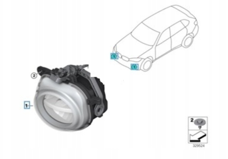 Halogeny lampa led BMW 3 F30 F31 LCI Producent części Inny