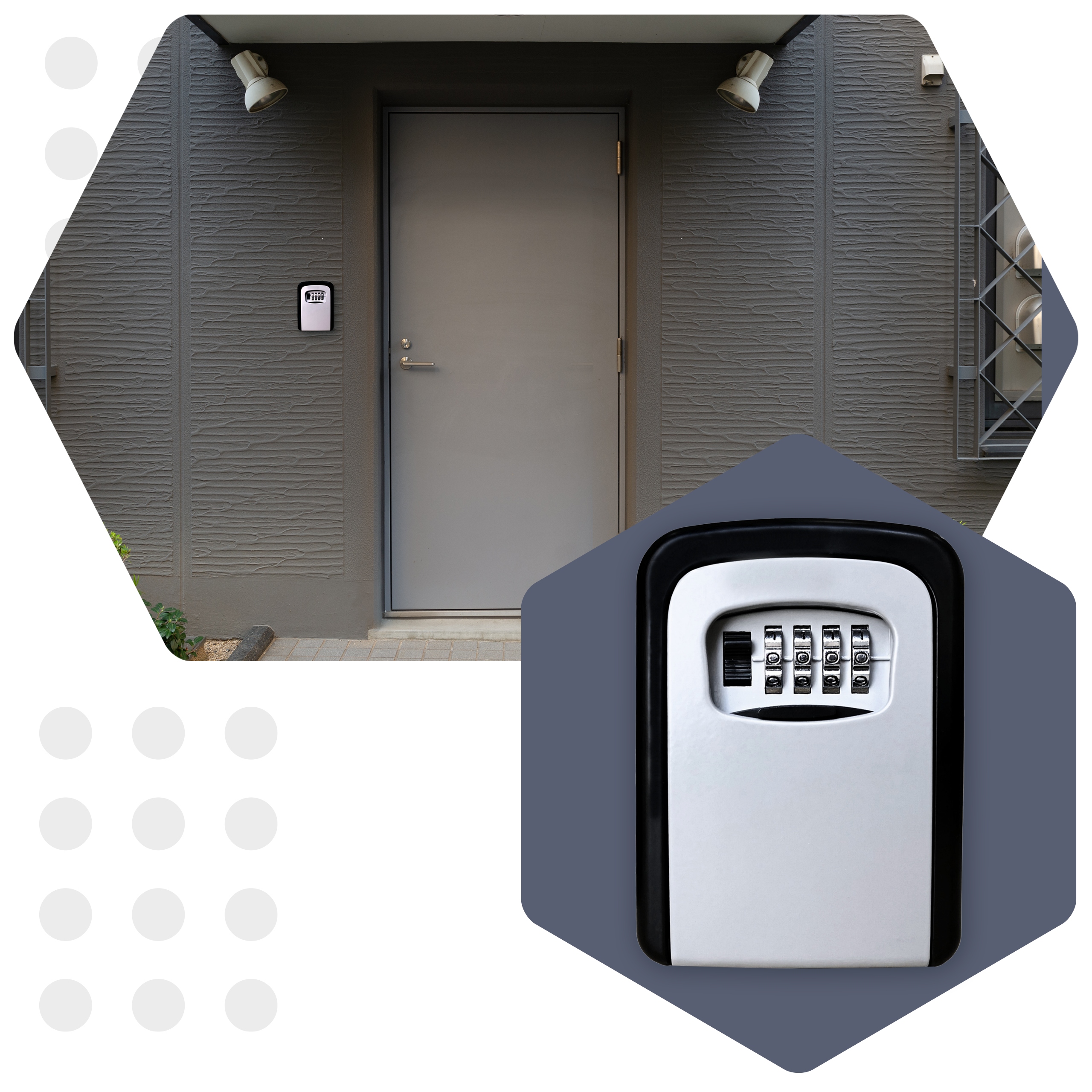 METALOWY sejf na klucze skrzynka szafka kasetka MOCNA skrytka z szyfrem kod Zamek szyfrowy mechaniczny