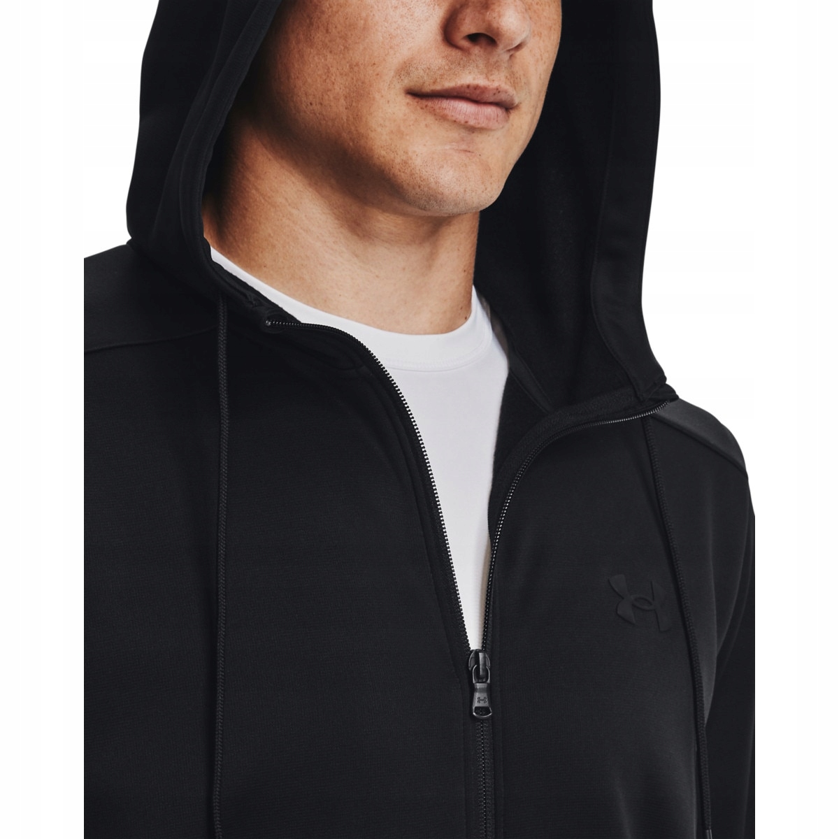 Under Armour Mikina Ua Armour Fleece Fz Hoodie-BLK černá