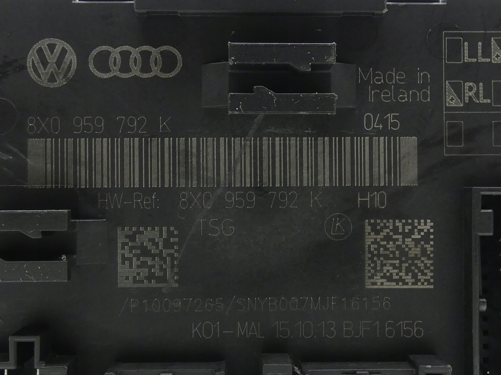 module control unit door AUDI A1 8X Q3 SKODA SUPERB II 8X0959792K
