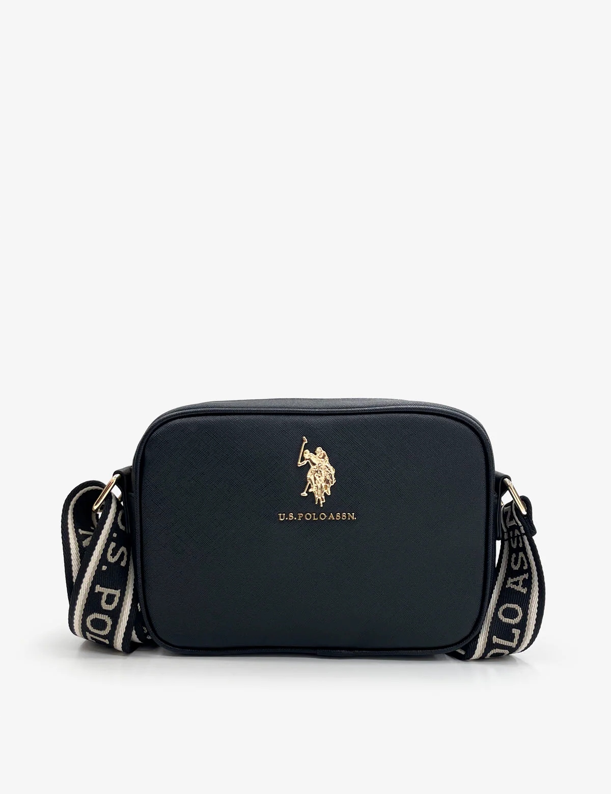 U.s. Polo Assn. dámská kabelka, crossbody Classic černá s černým popruhem
