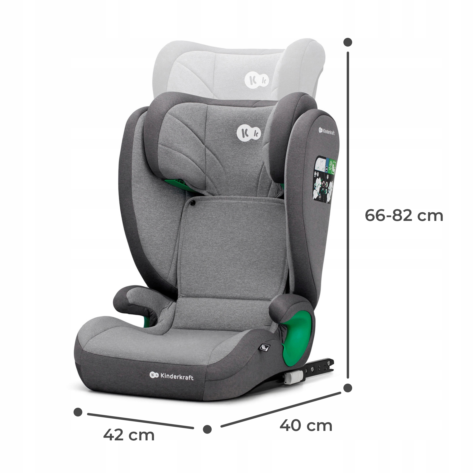 Fotelik samochodowy 100-150 i-Size 15-36 kg ISOFIX Mocowanie fotelika względem kierunku jazdy przodem do kierunku jazdy