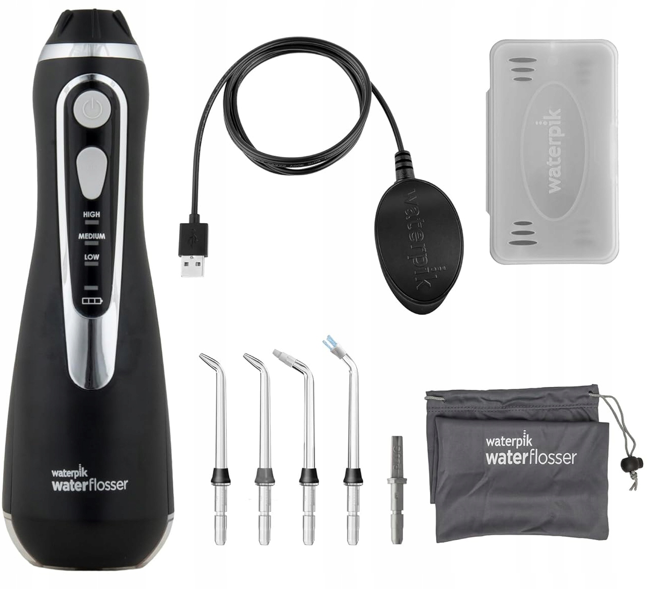 WATERPIK Bezprzewodowy Irygator Do Zębów, 4 Końcówki, Czarny Wersja 2 — miniatura 14