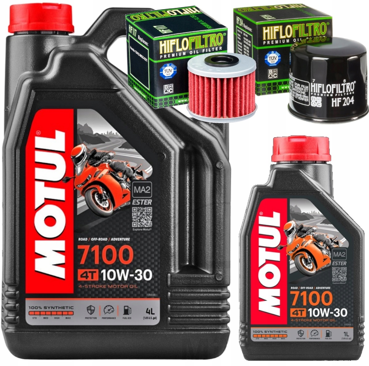 ZESTAW OLEJ MOTUL 7100 10W40 5L + FILTRY HONDA CRF1100 AfricaTwin 20-23 DCT