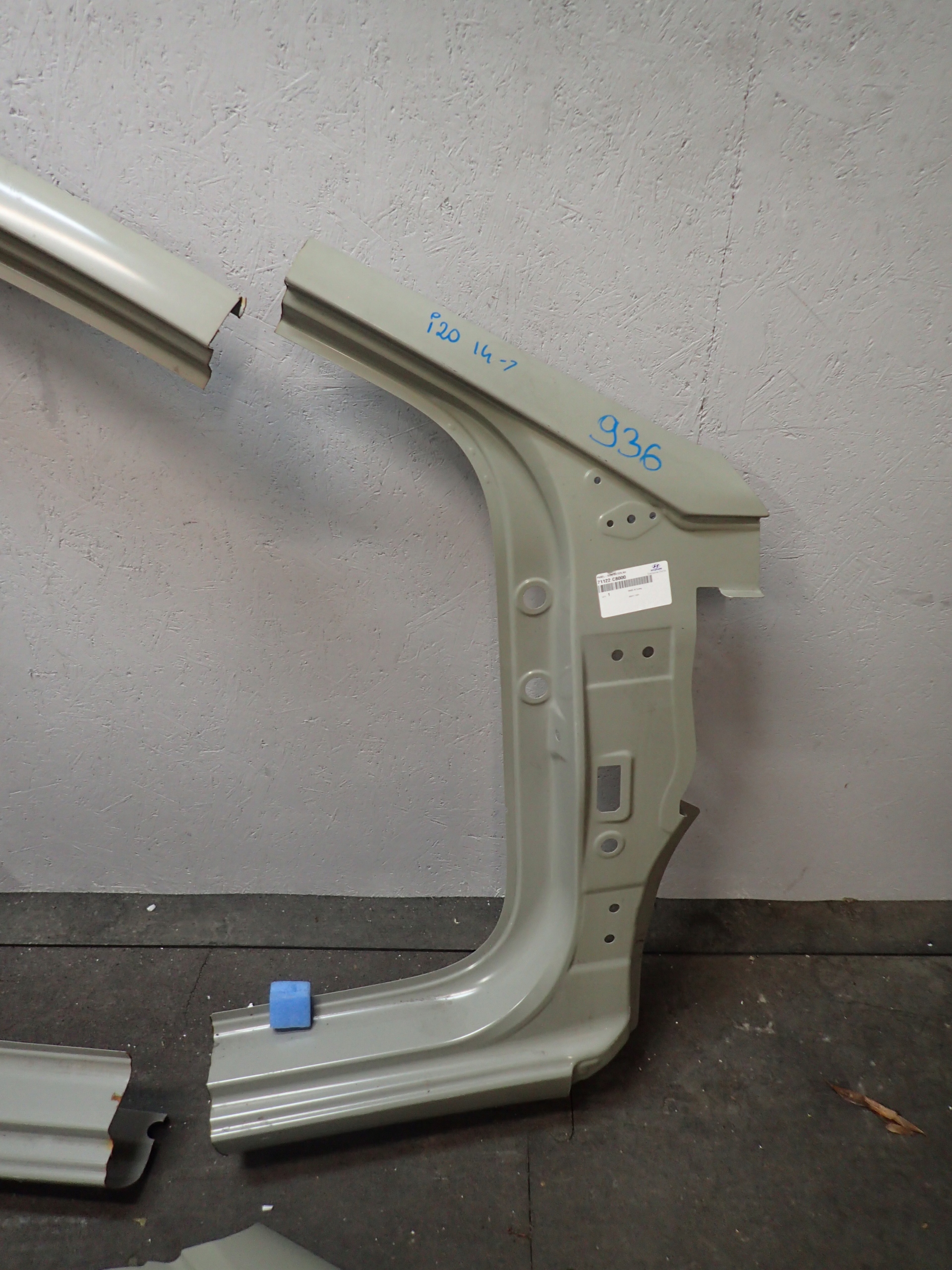 FENDER REAR PART PILLAR THRESHOLD RIGHT HYUNDAI I20 14