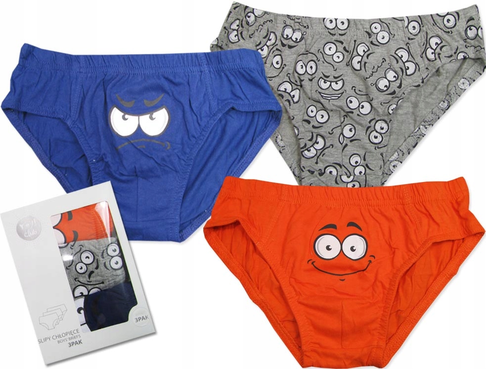 

134-146 Majteczki majtki slipki 3pack Oczy B131