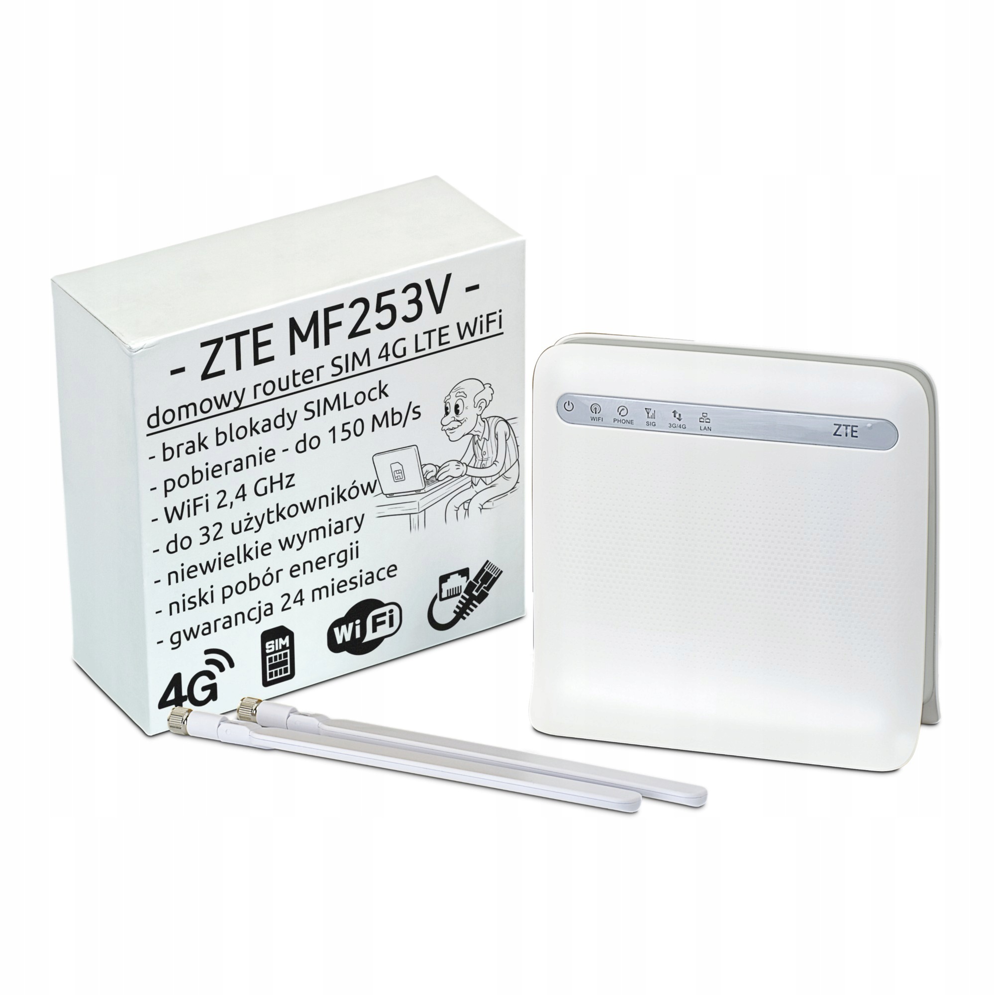 Domácí Modem Router Sim karta 4G Lte Wifi Play Plus Orange Nju T-mobile