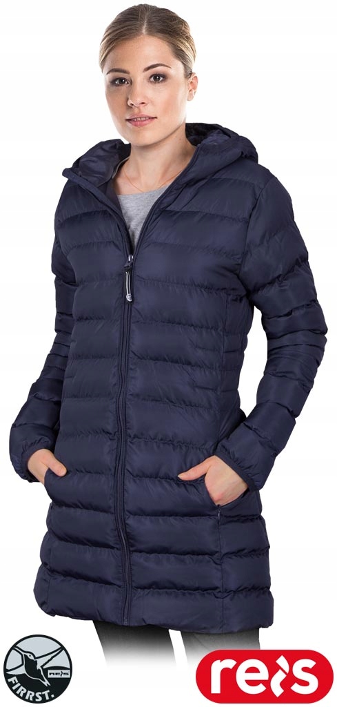 Dámská dlouhá Teplá Zimní Zateplená Prošívaná bunda Tuwa tmavě modrá 2XL